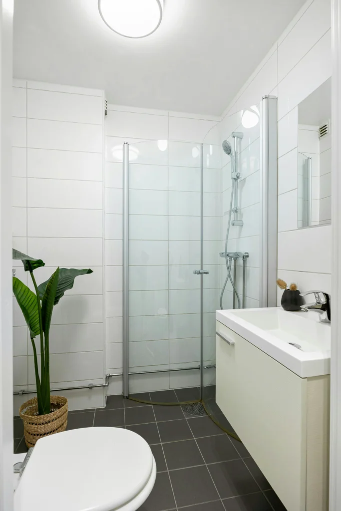 Dark and moody bathroom