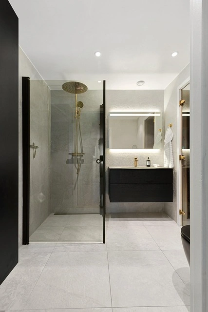 Black and Gold Bathroom