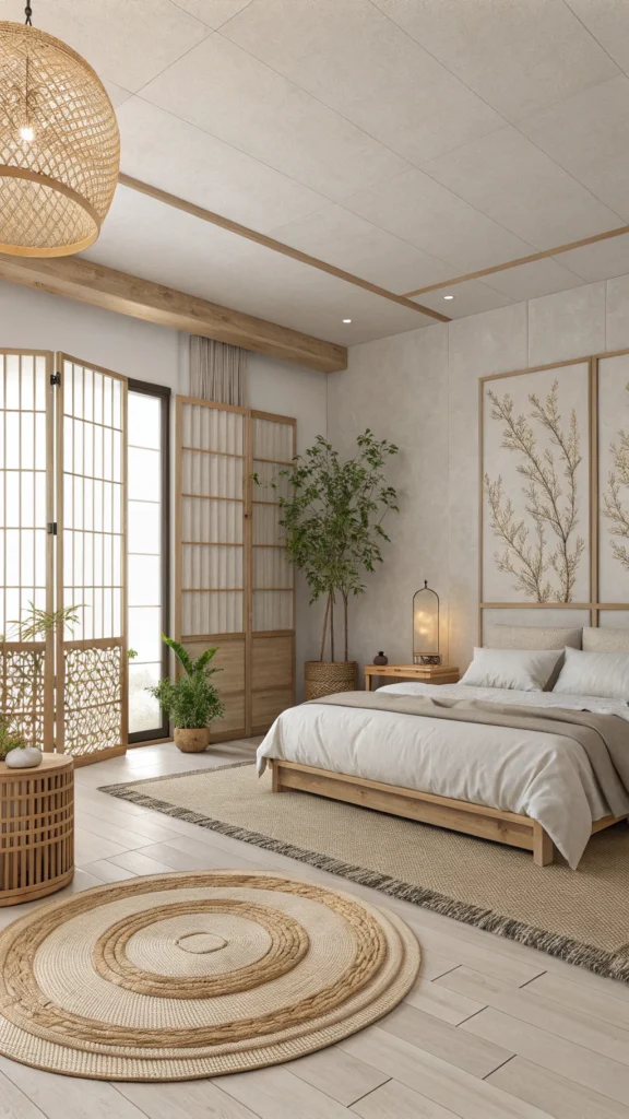Serene bedroom color palette