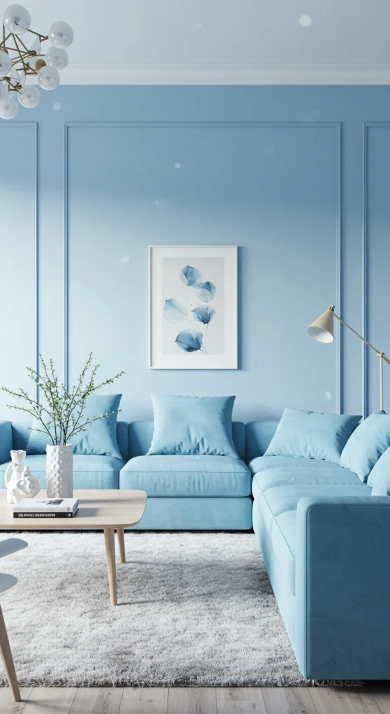 Blue themed small room