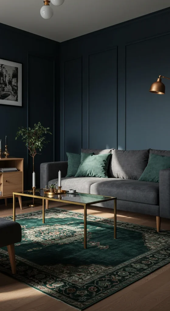 Dark dramatic small room