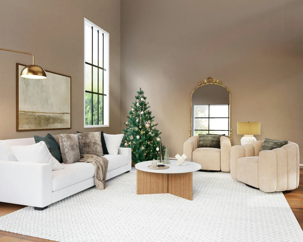 Living room with distinct zones