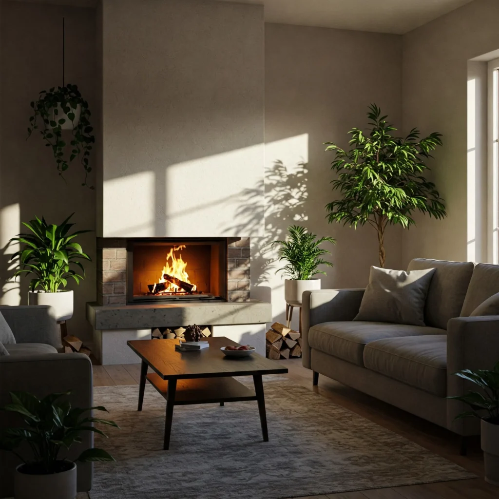 Functional and cozy living room setup