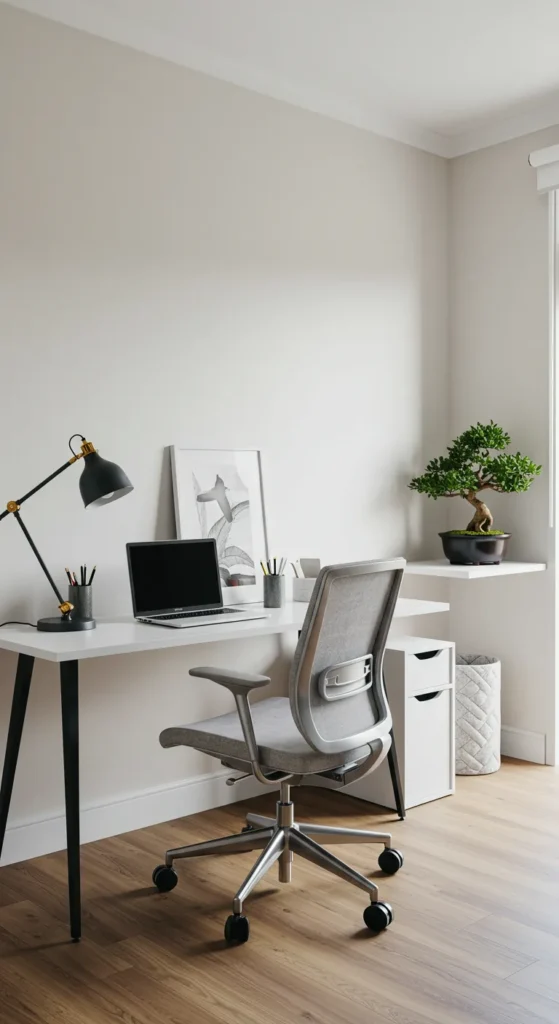 Ergonomic chair and desk setup