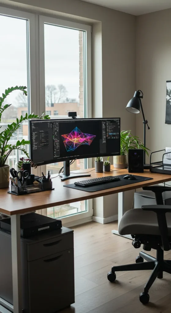 Organized and productive home office