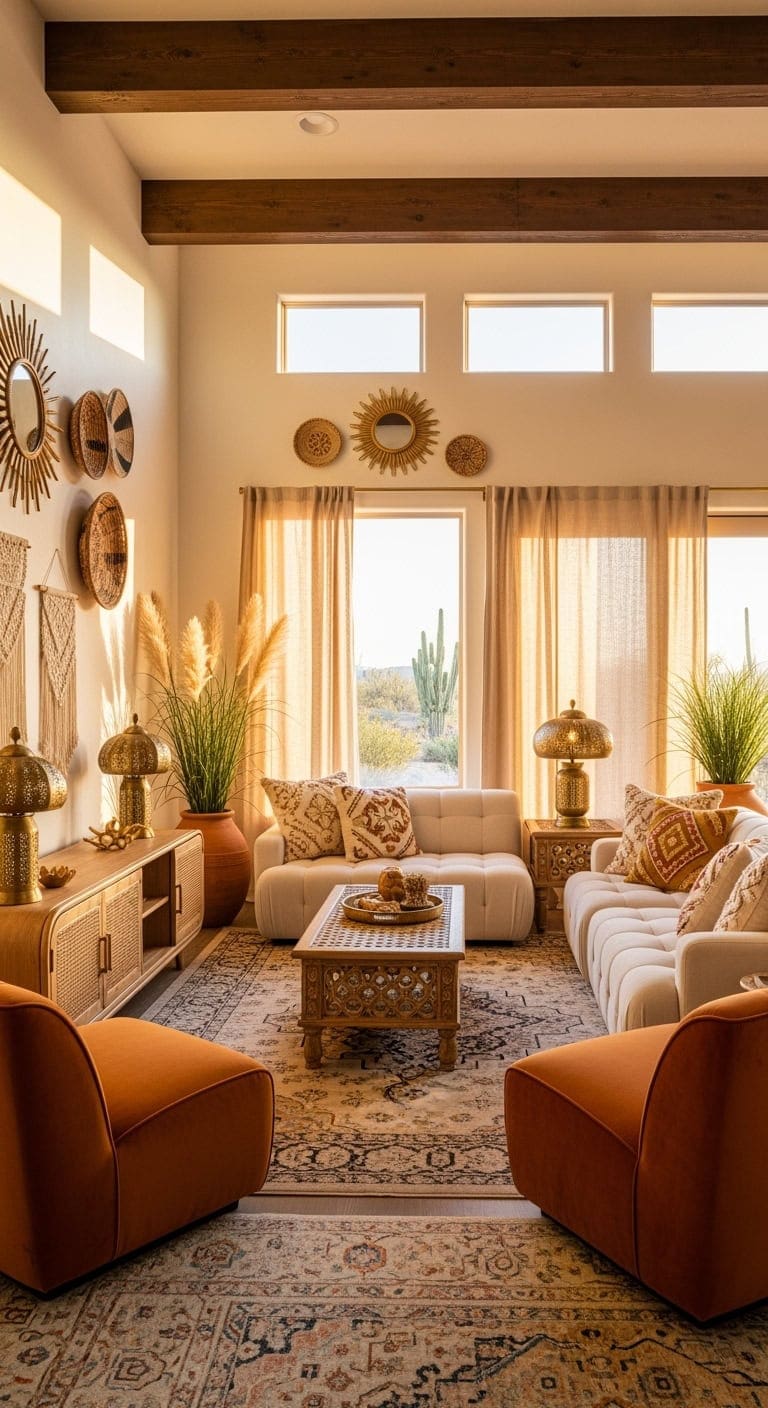 boho chic beige moroccan style