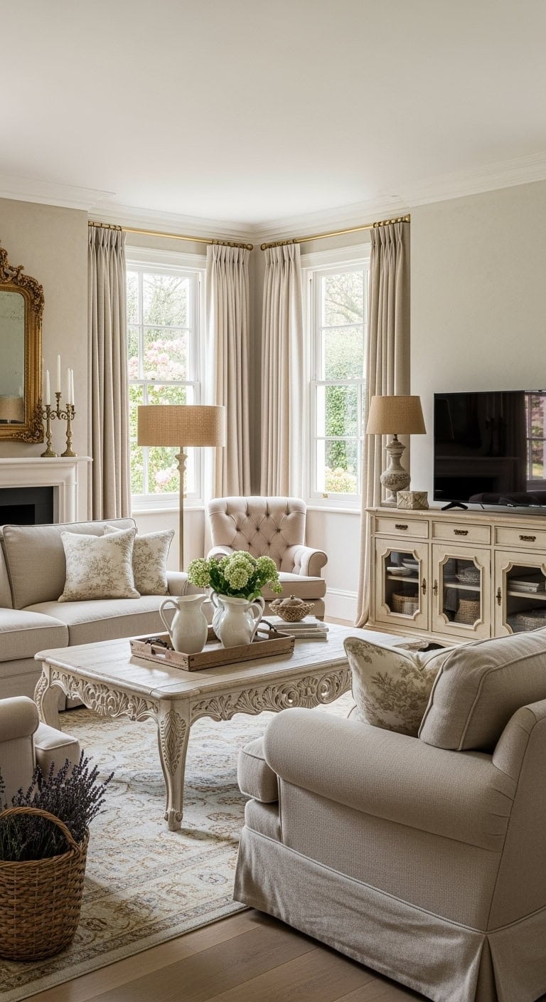 french country distressed beige elegance