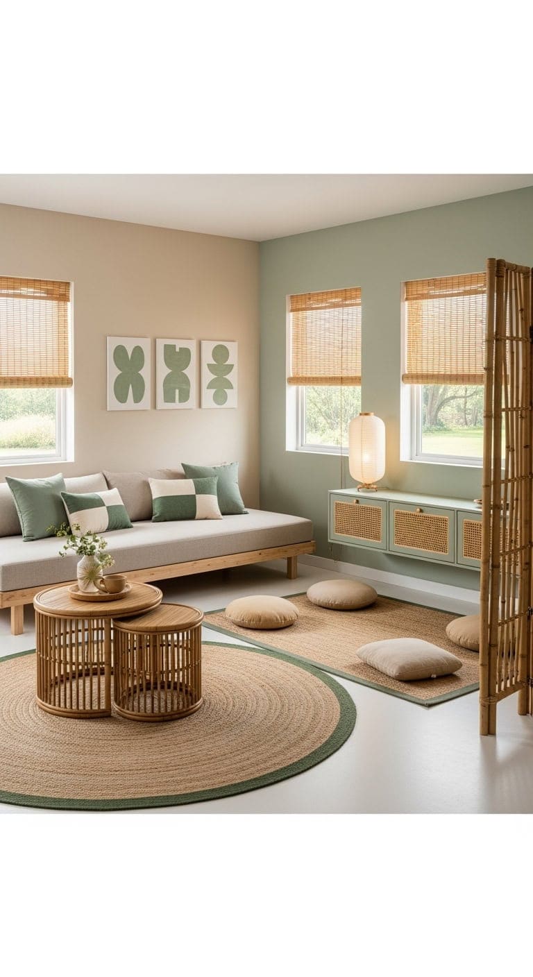 japandi sage meditation corner