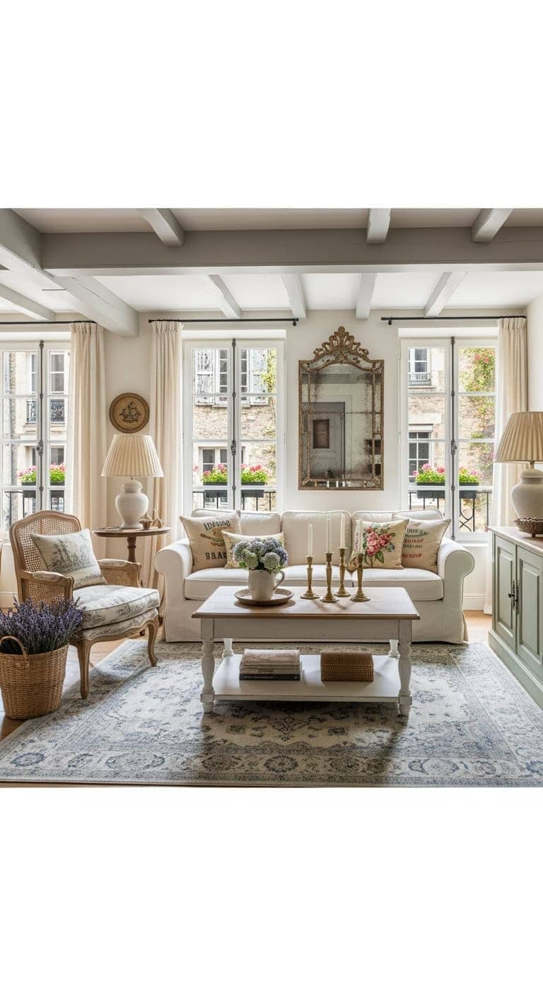 French country style living room