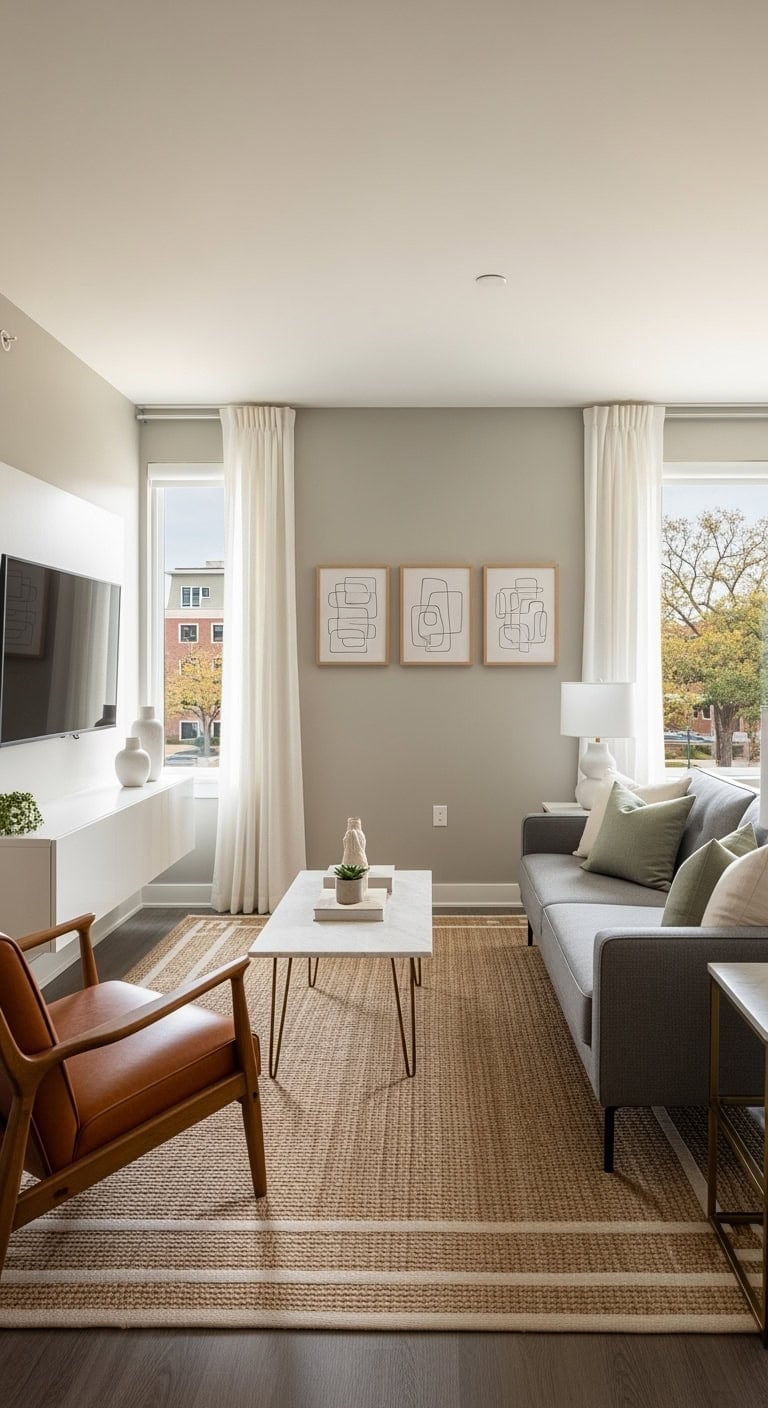 minimalist living room with clean lines