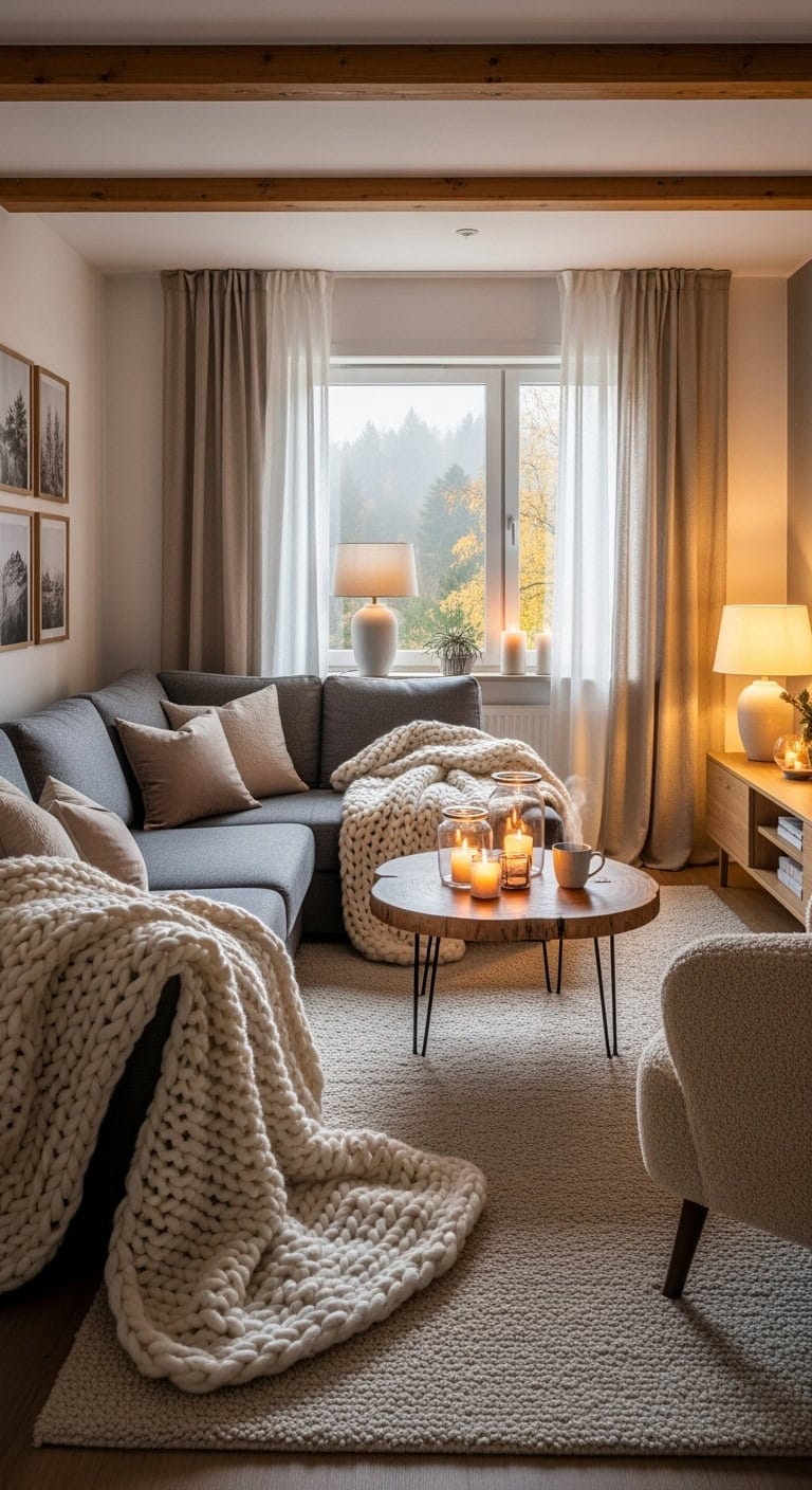 cozy hygge living room