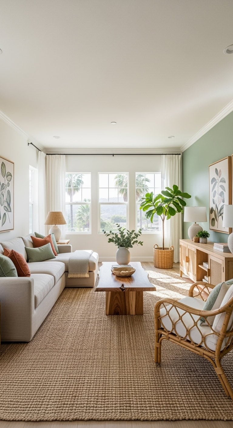 natural airy california casual living room