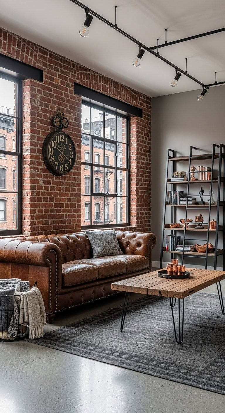 industrial chic living room