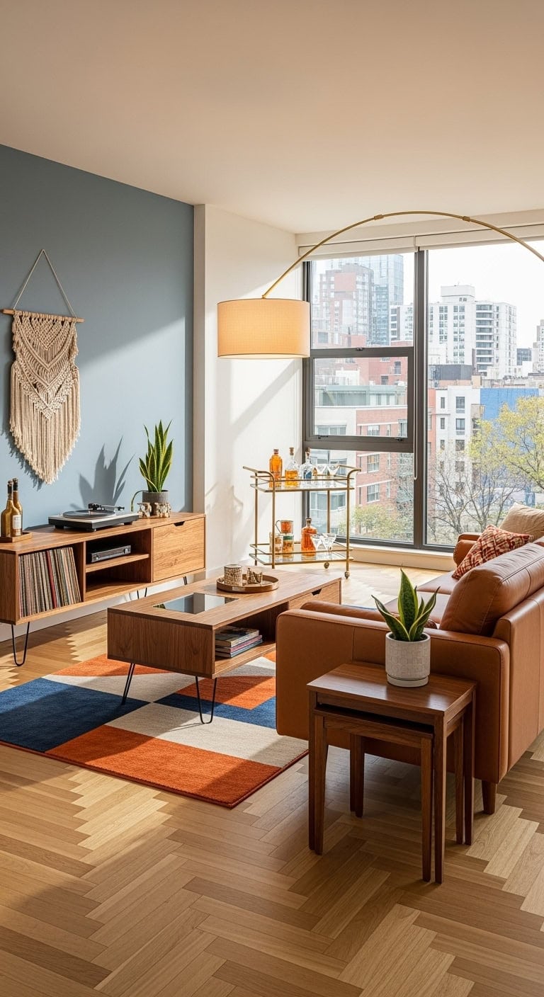 mid-century modern living room