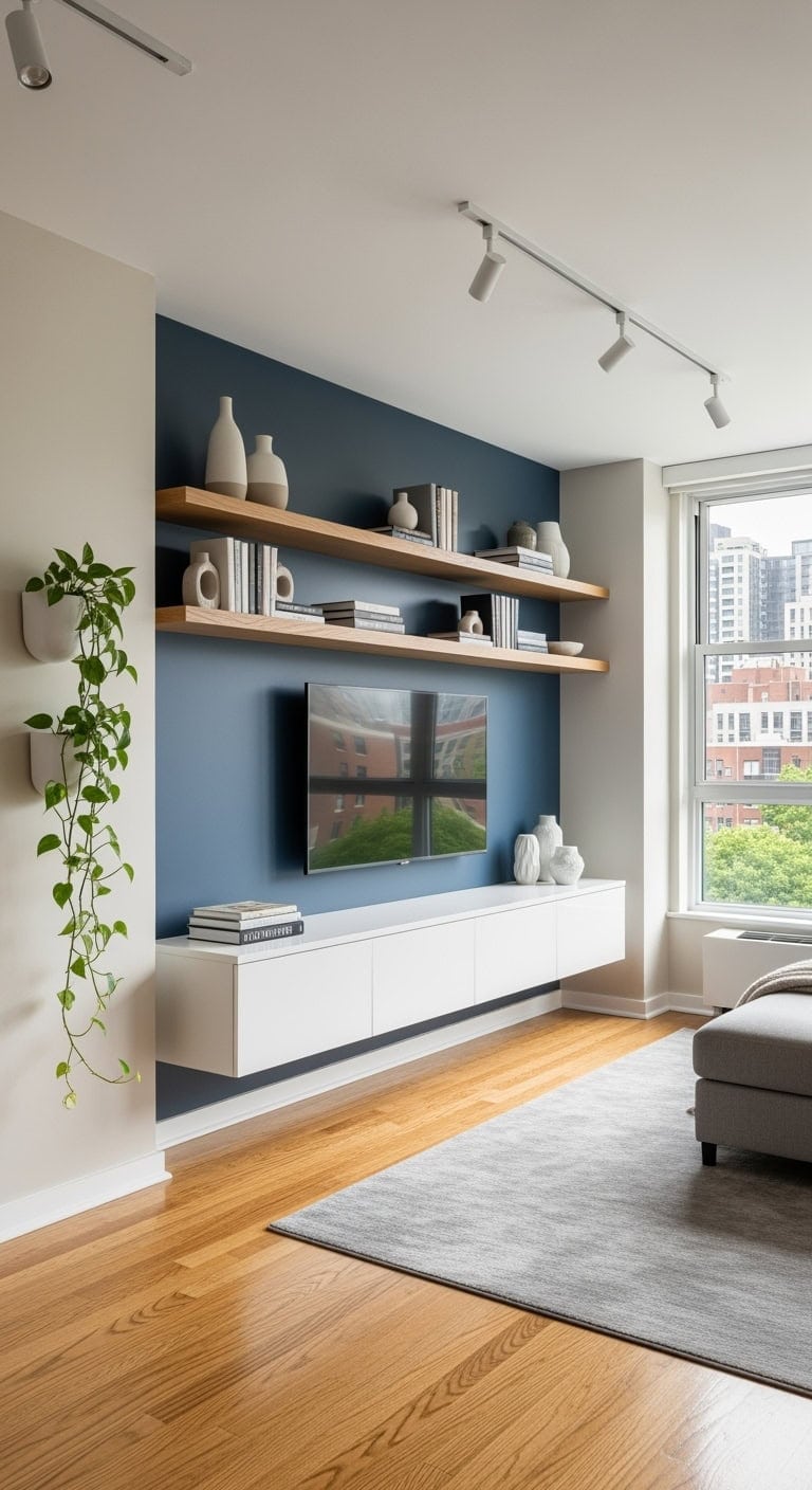 floating furniture in modern living room