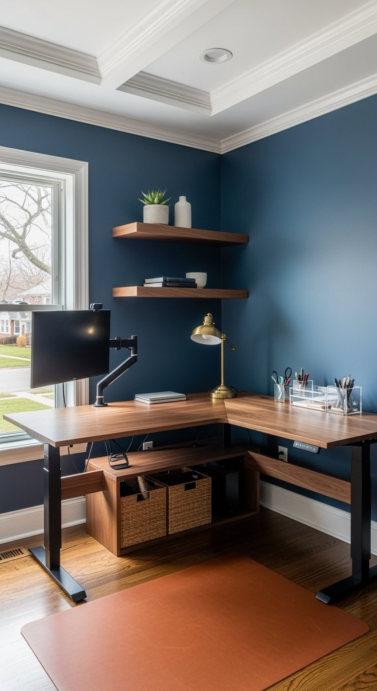 ergonomic adjustable corner workstation