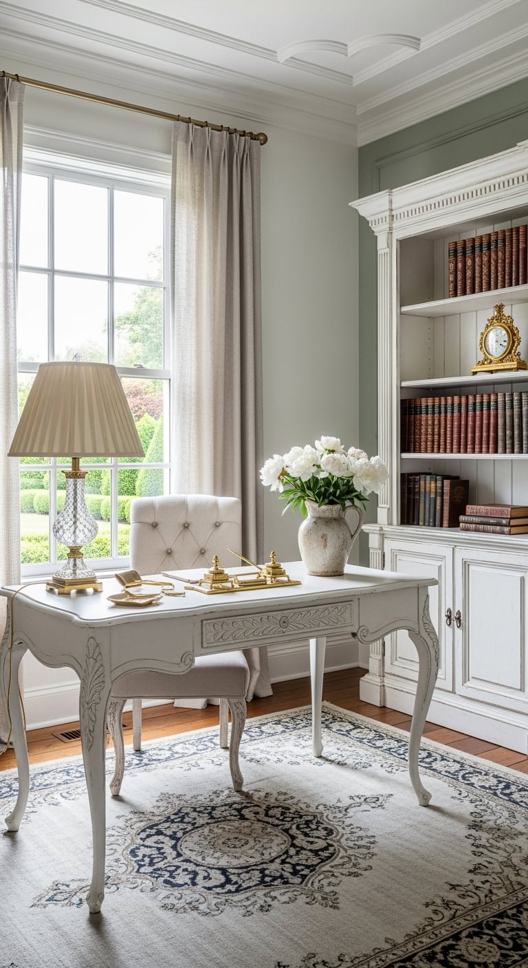 french provincial writing corner