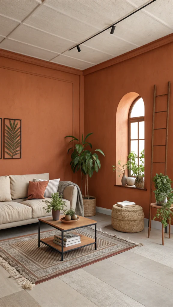 Rustic Clay Accent Wall