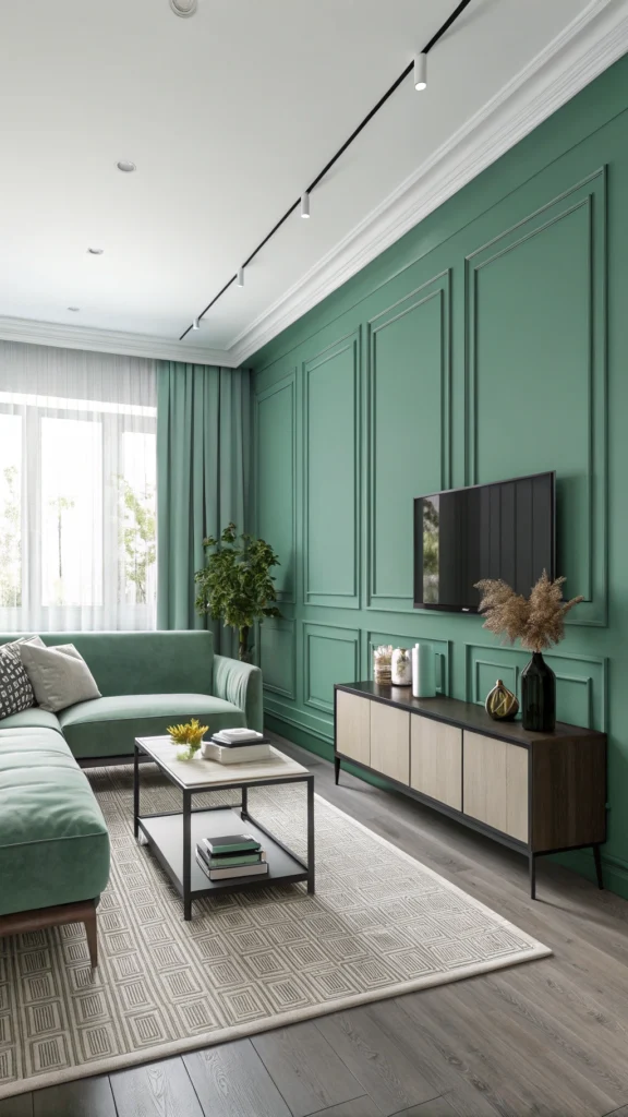 Deep Teal Living Room