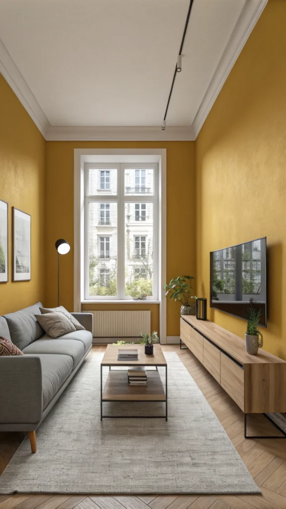 Golden Mustard Accent Wall
