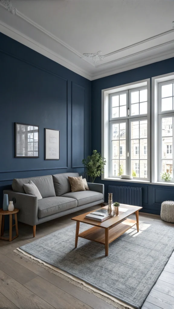 Midnight Navy Living Room