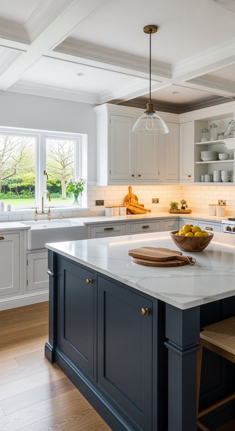 Bright and versatile white shaker cabinets