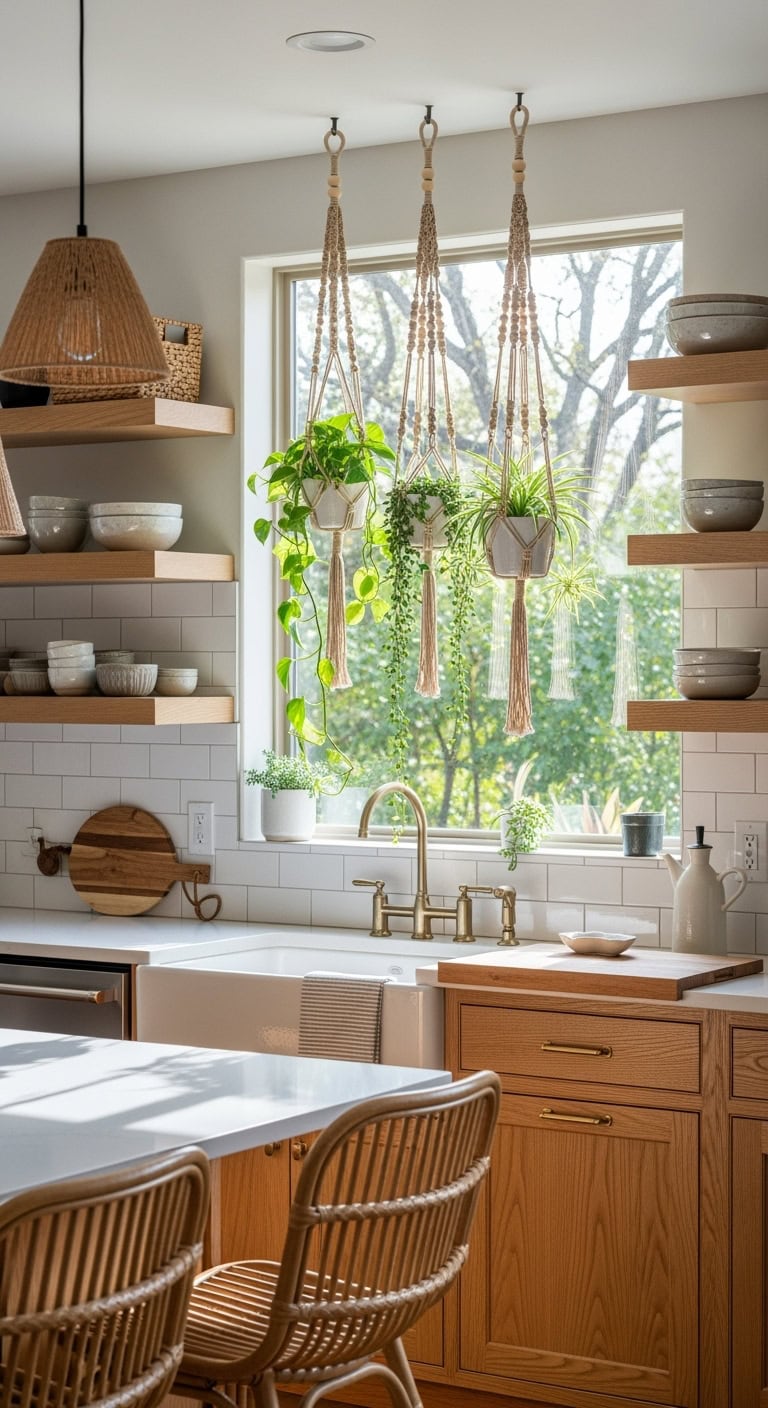 boho oasis above kitchen sink