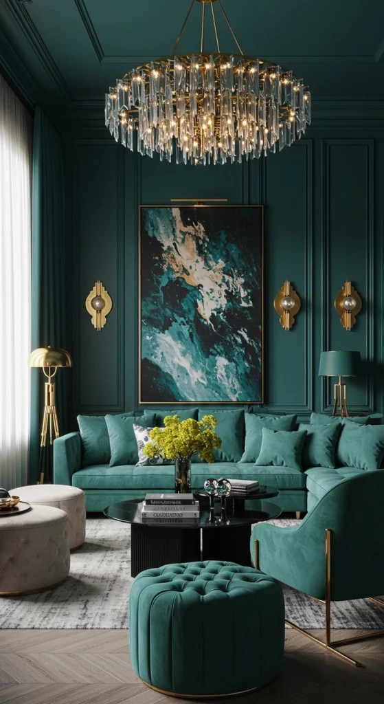 Symmetrical furniture arrangement