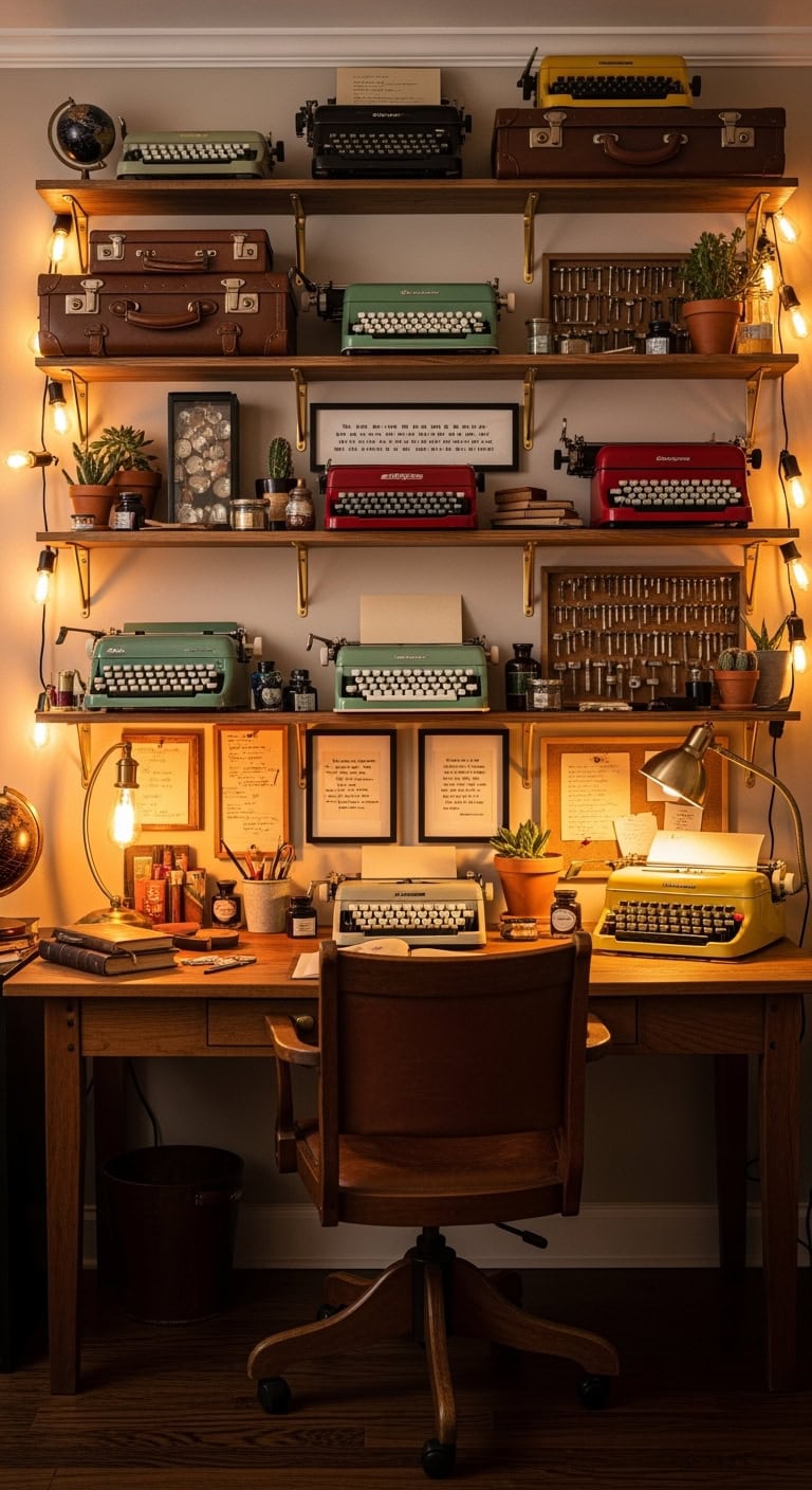 colorful vintage typewriter collection