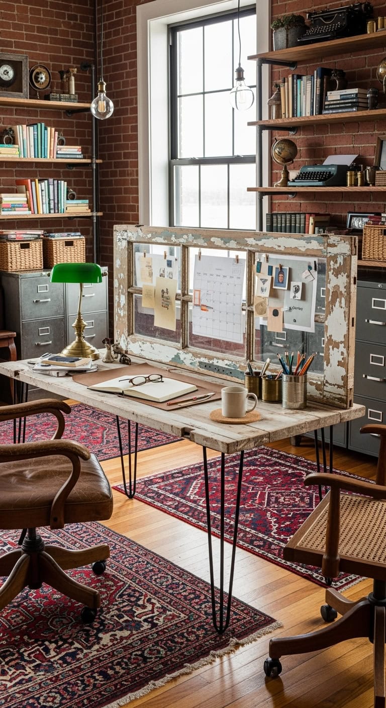 salvaged door desk