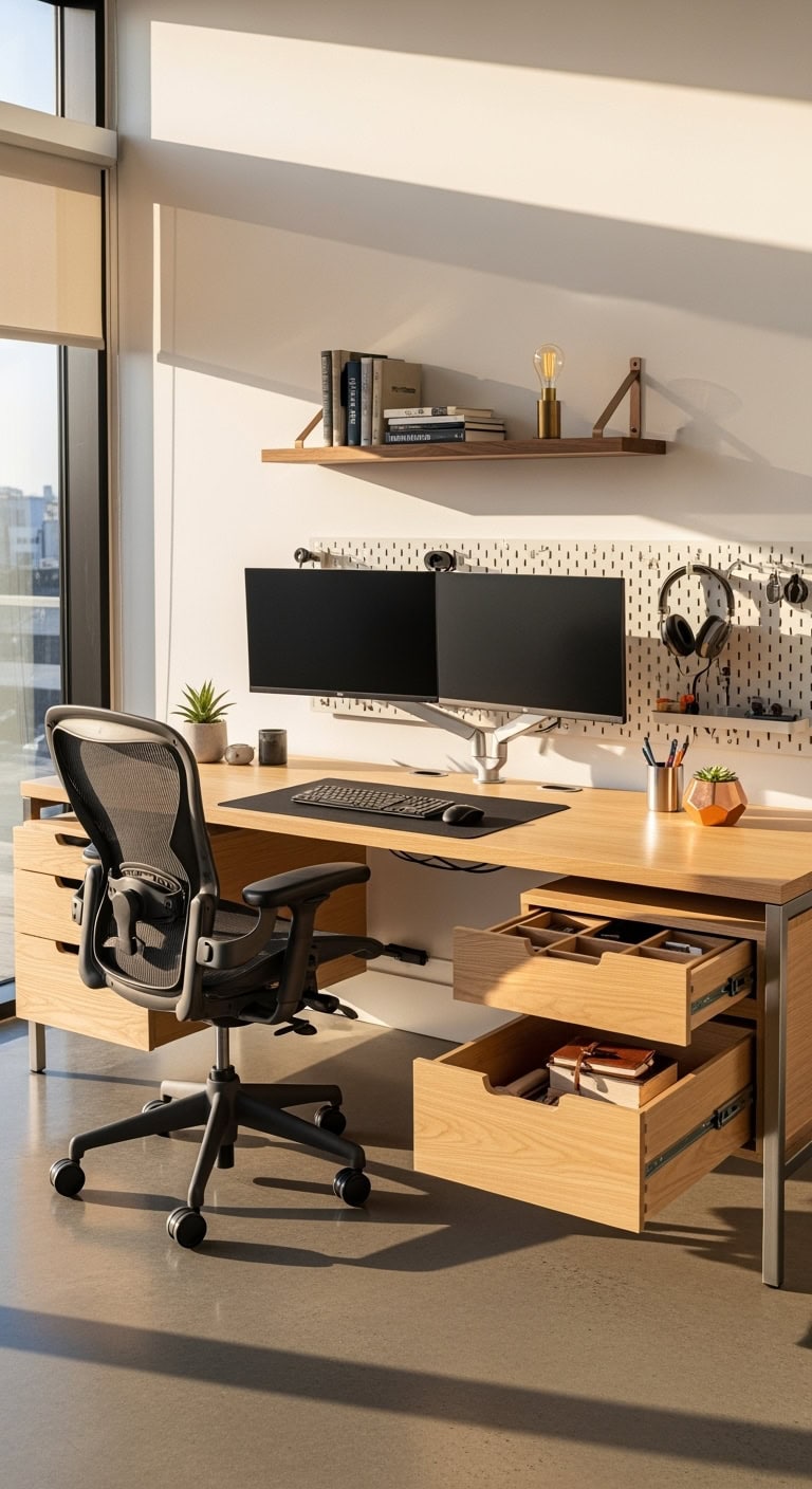 Organized minimalist trading desk