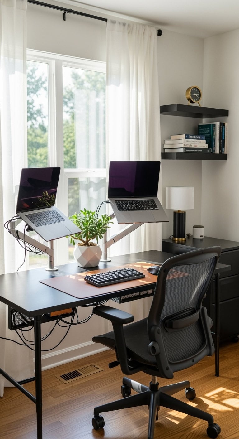 Dual laptop trading command center