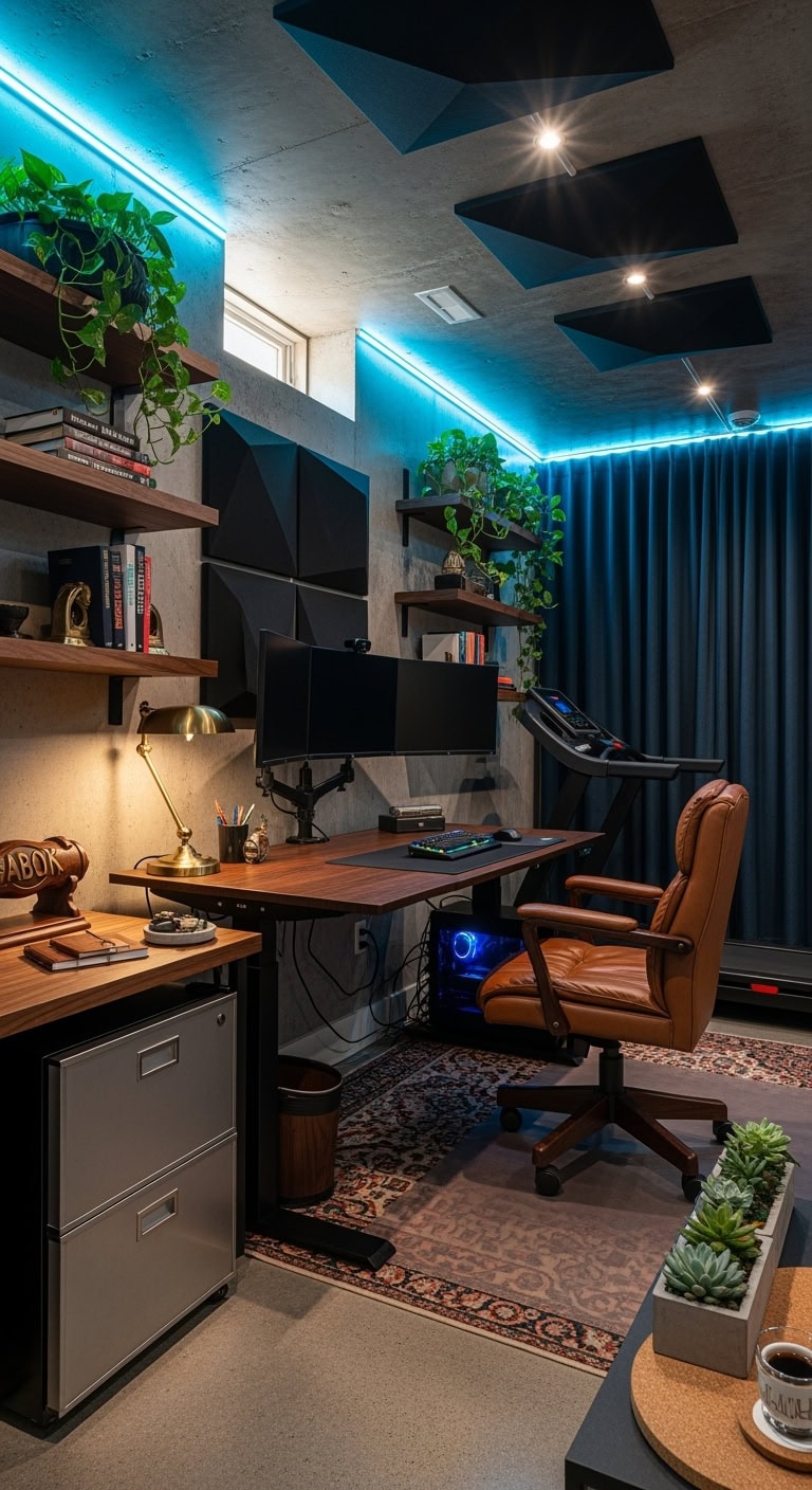 Cyberpunk style trading bunker