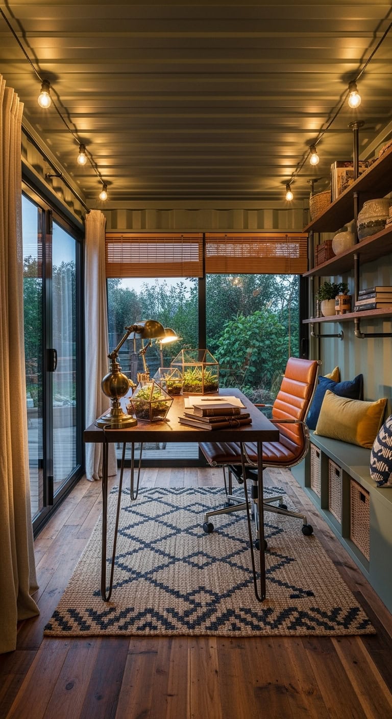 modern industrial shipping container office