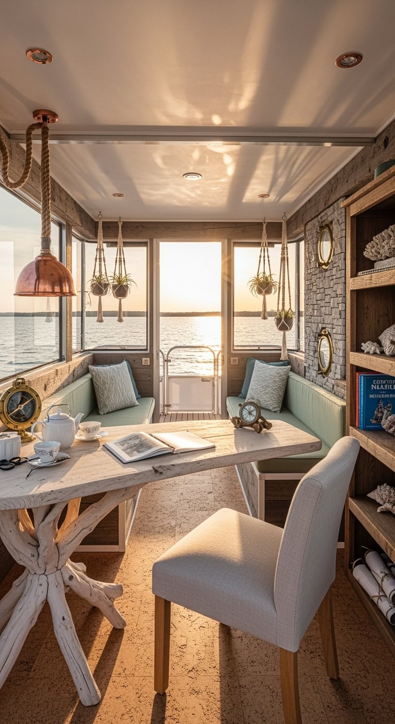 serene floating pontoon office