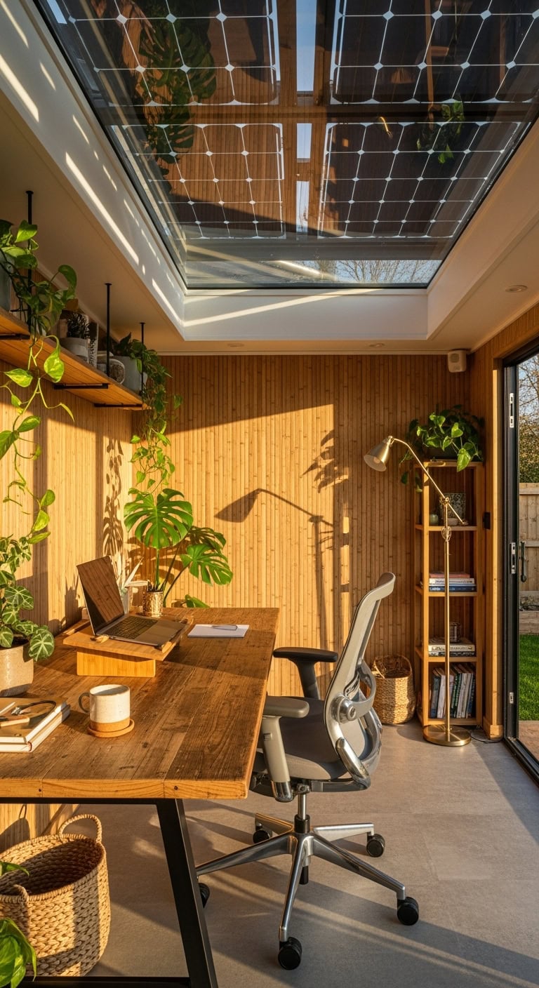 eco-friendly solar garden office pod