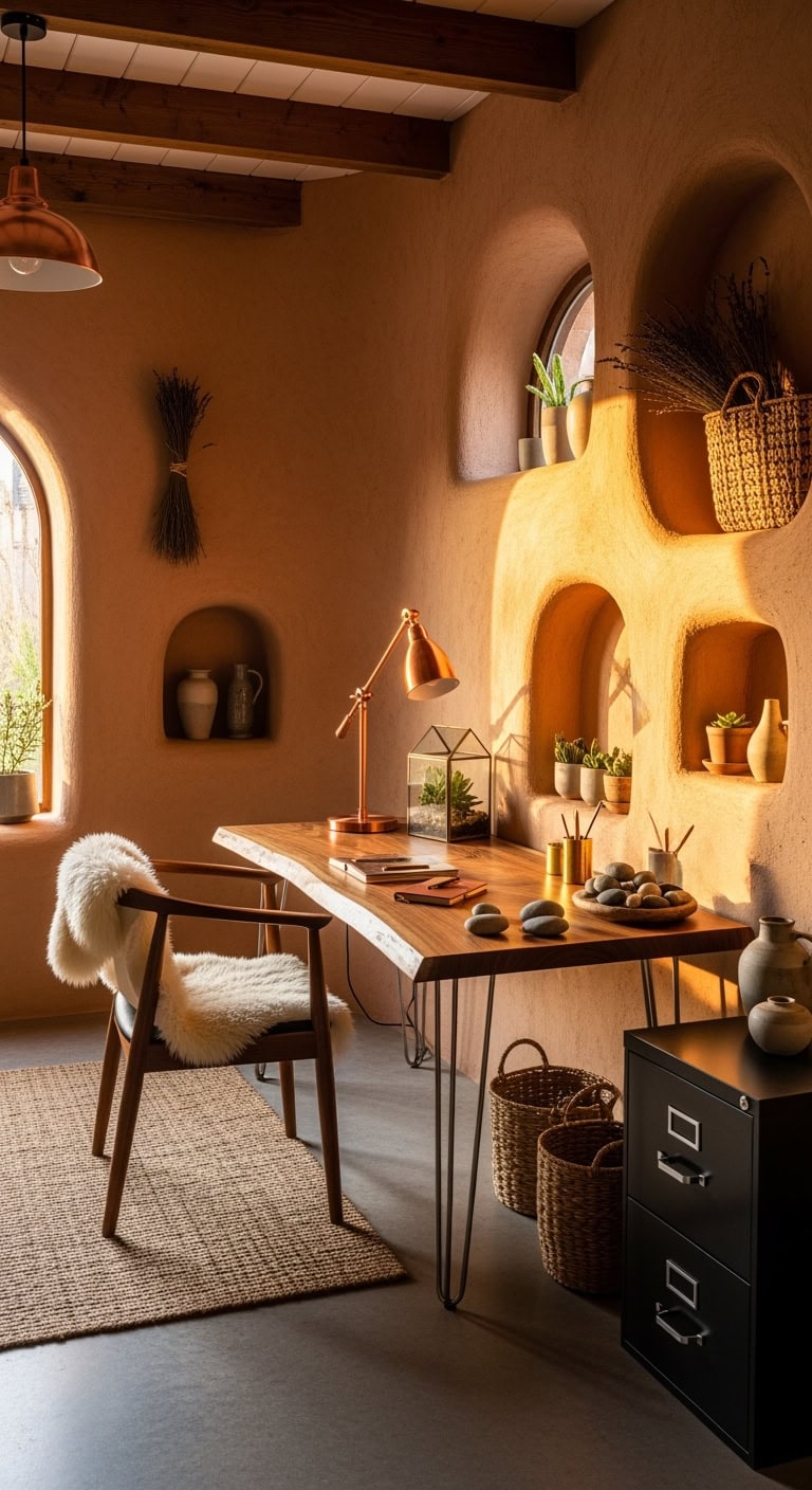 organic cob earth garden office