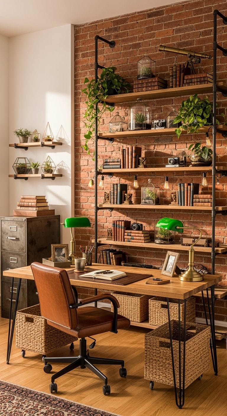 rustic industrial workspace with character