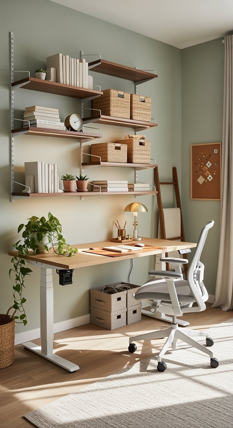 adjustable ergonomic customizable streamlined shelving