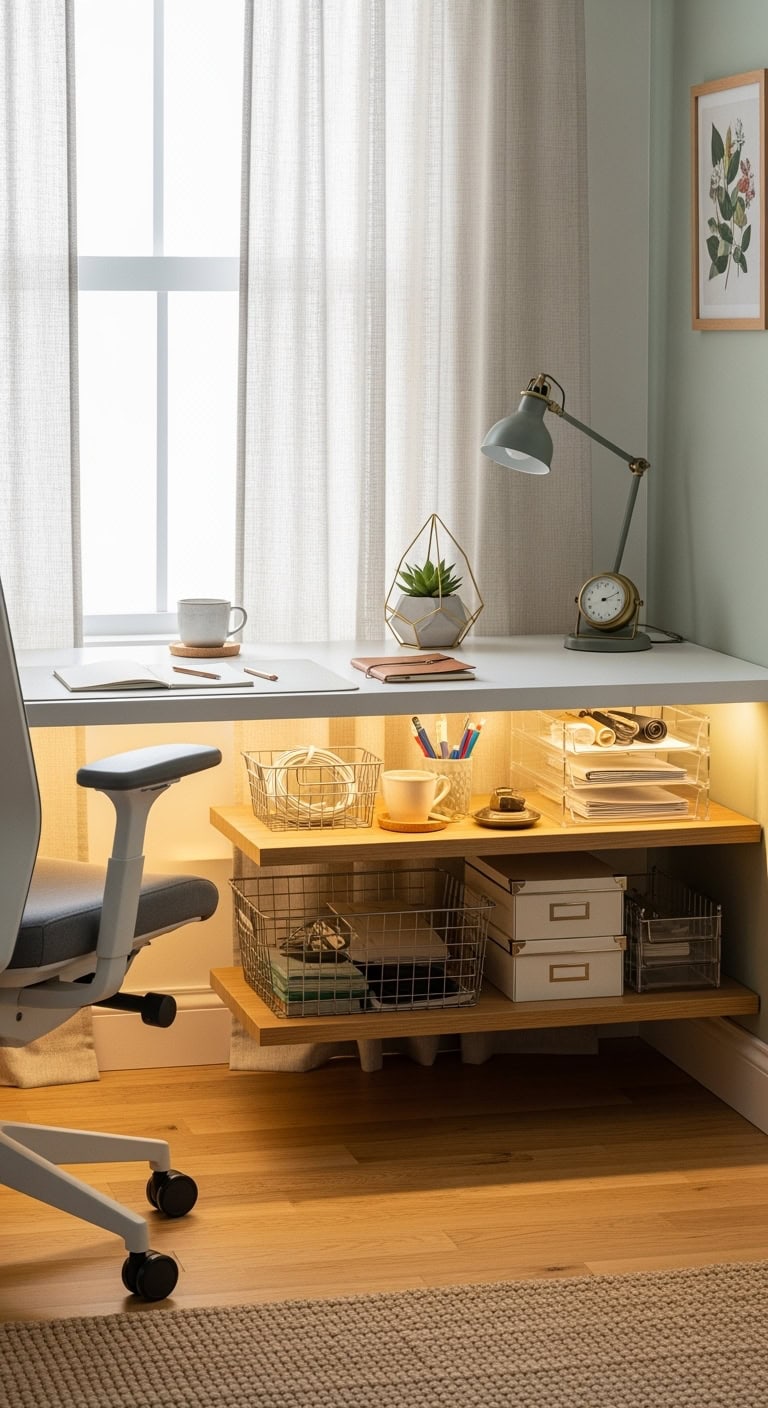 maximized legroom with under desk storage