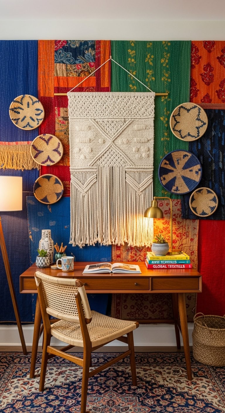 eclectic global textured harmonious