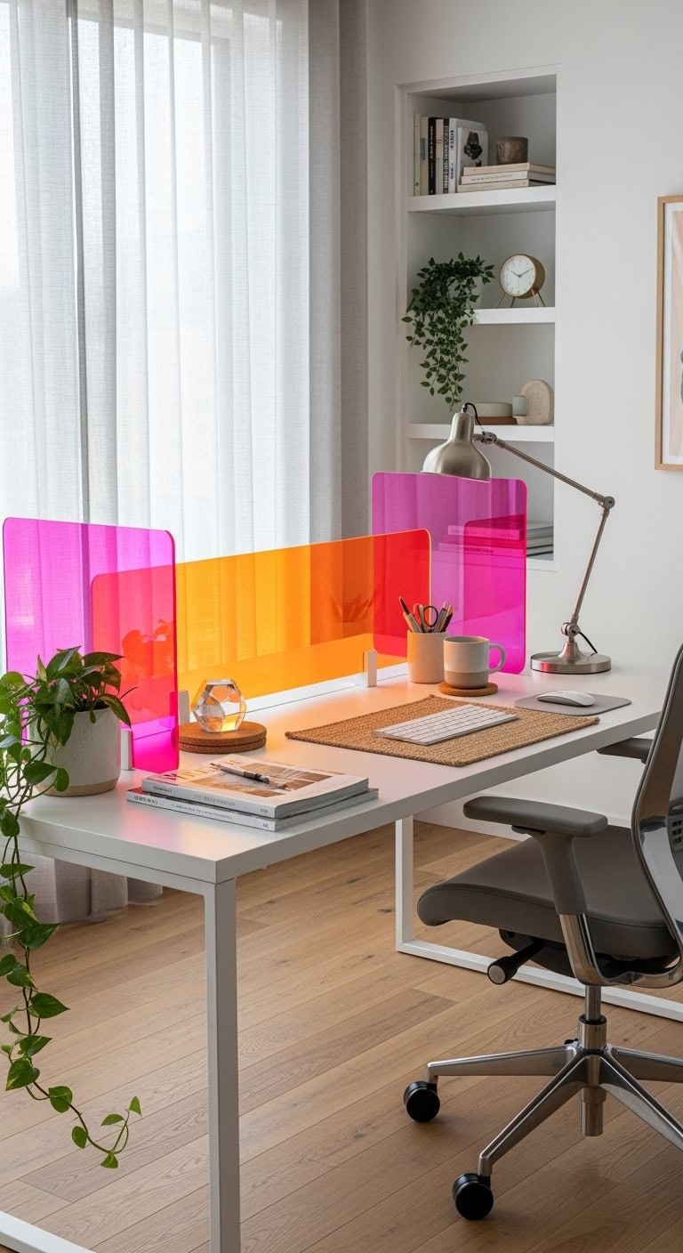ethereal luminous playful desk dividers