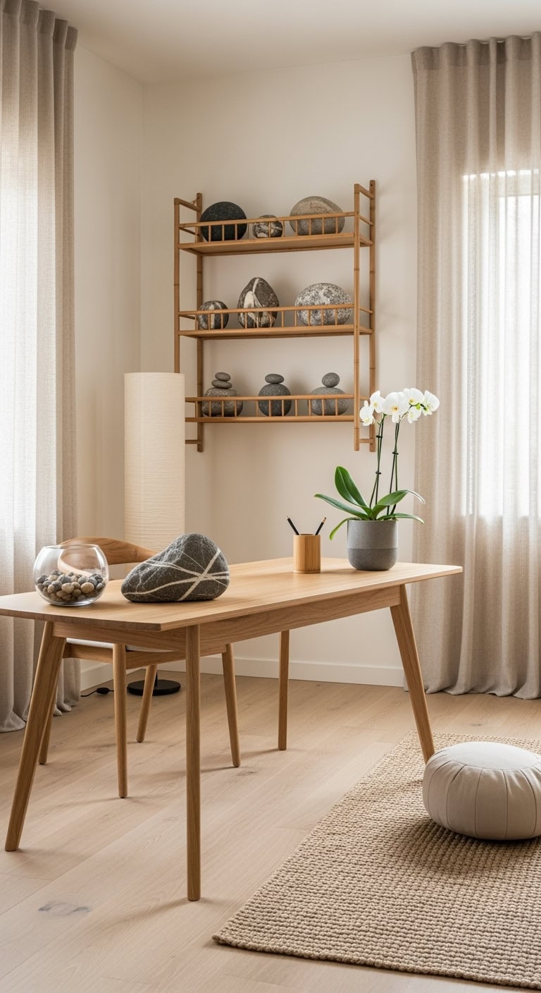 Japanese zen stone office