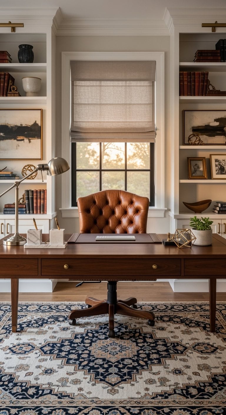 Elegant blend of classic and modern office design