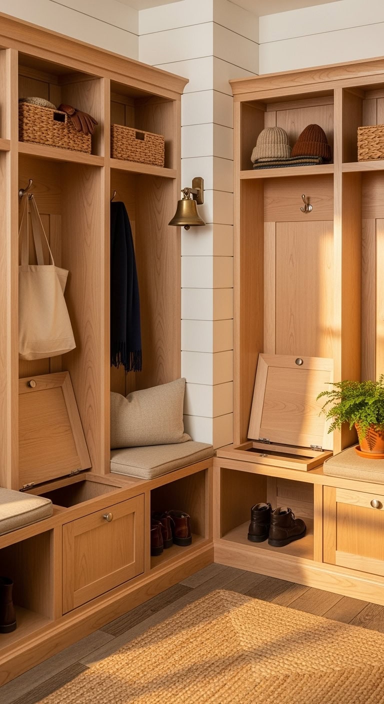 functional shaker style maple lockers