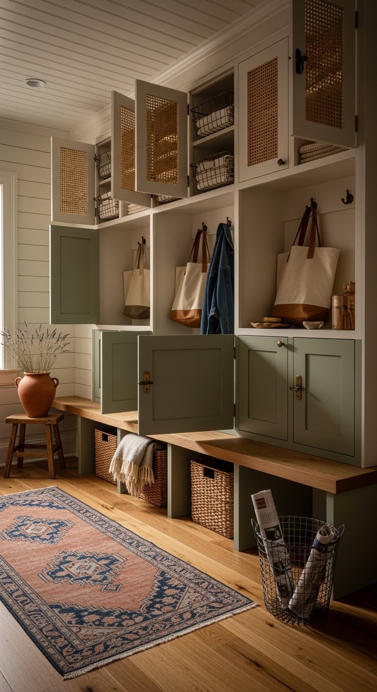 dutch door farmhouse mudroom lockers