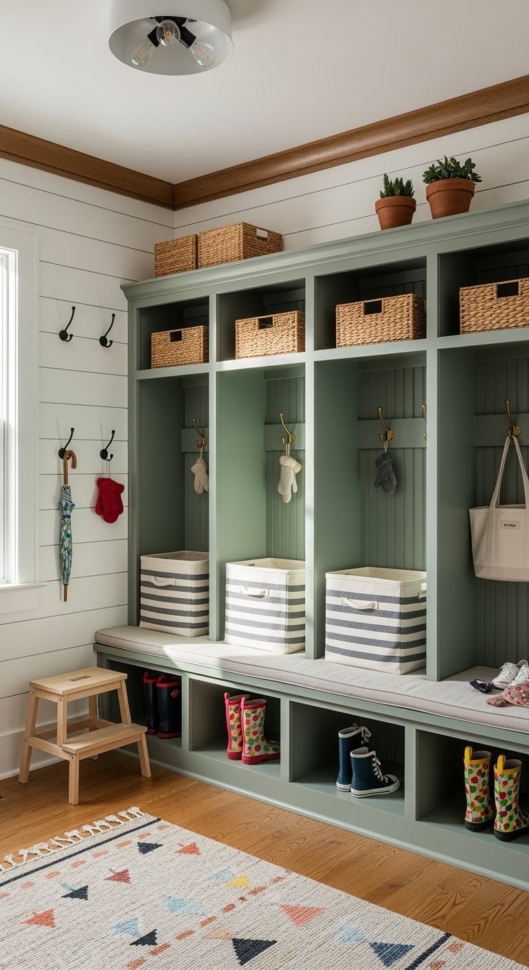custom kids mudroom lockers