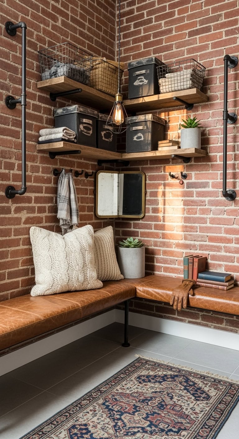 warm industrial charm with rustic accents