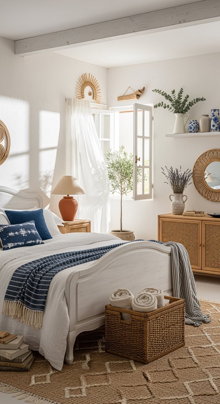Mediterranean coastal bedroom