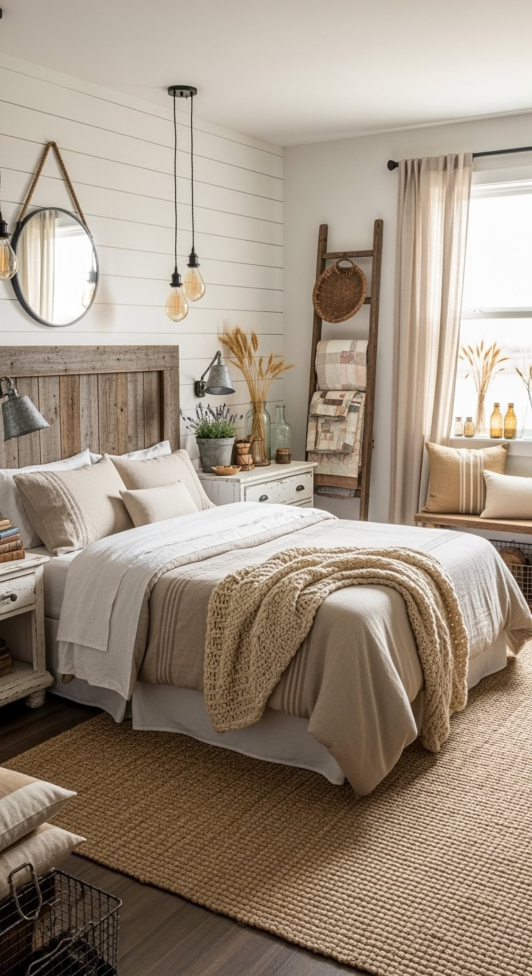rustic farmhouse bedroom